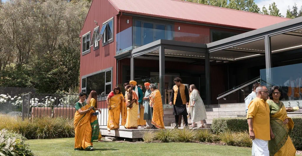 Weddings guests at traditional indian wedding at Kiwiesque